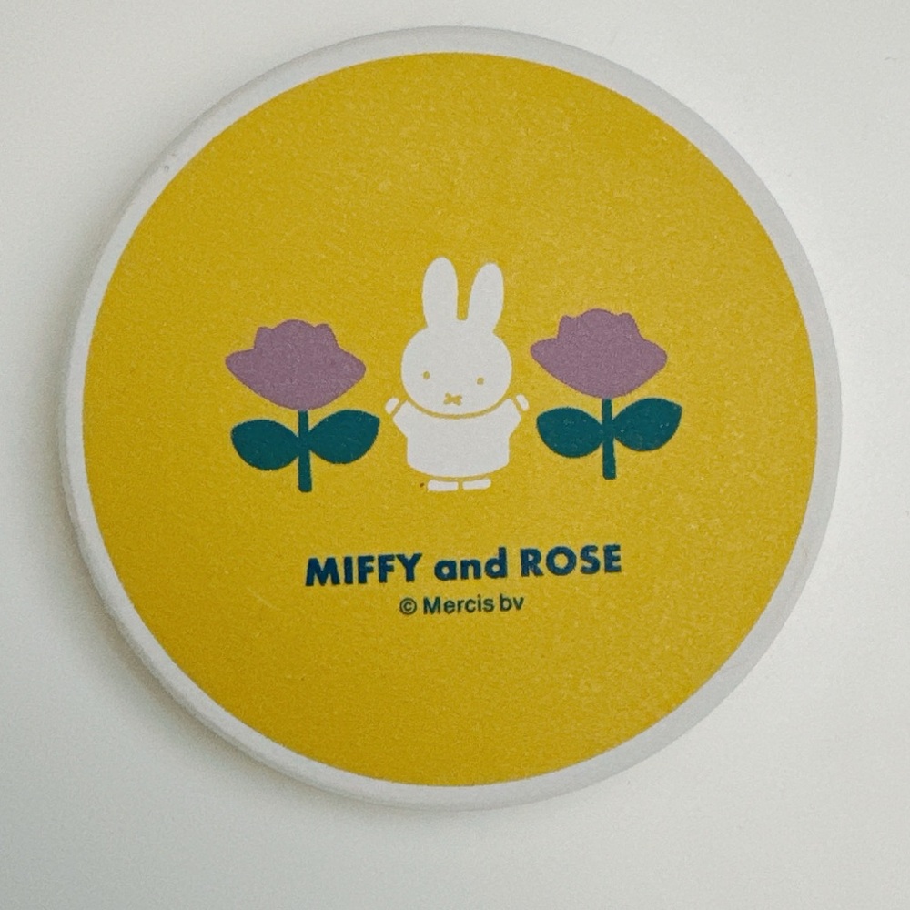 Miffy ceramic coaster. JAPAN EXCLUSIVE Miffy and Rose
